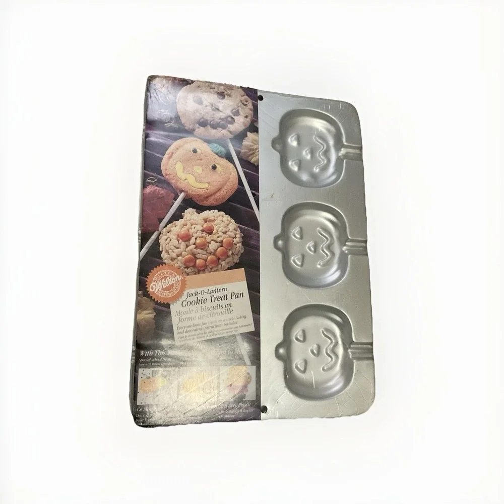 NEW Wilton 1998 Jack-o-lantern Pumpkin Cookie Treat Sucker Pan